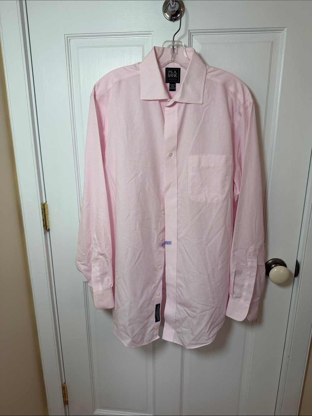 Jos. A. Bank Men’s Light Pink Check Dress Shirt